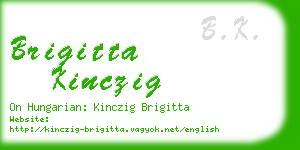 brigitta kinczig business card